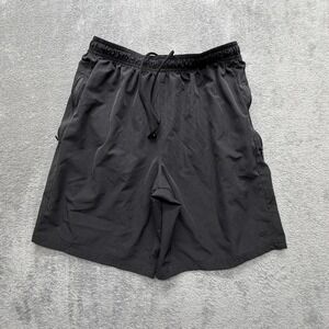 Legend Shorts Mens Large Black Athletic Drawstring Elastic Waist Pockets